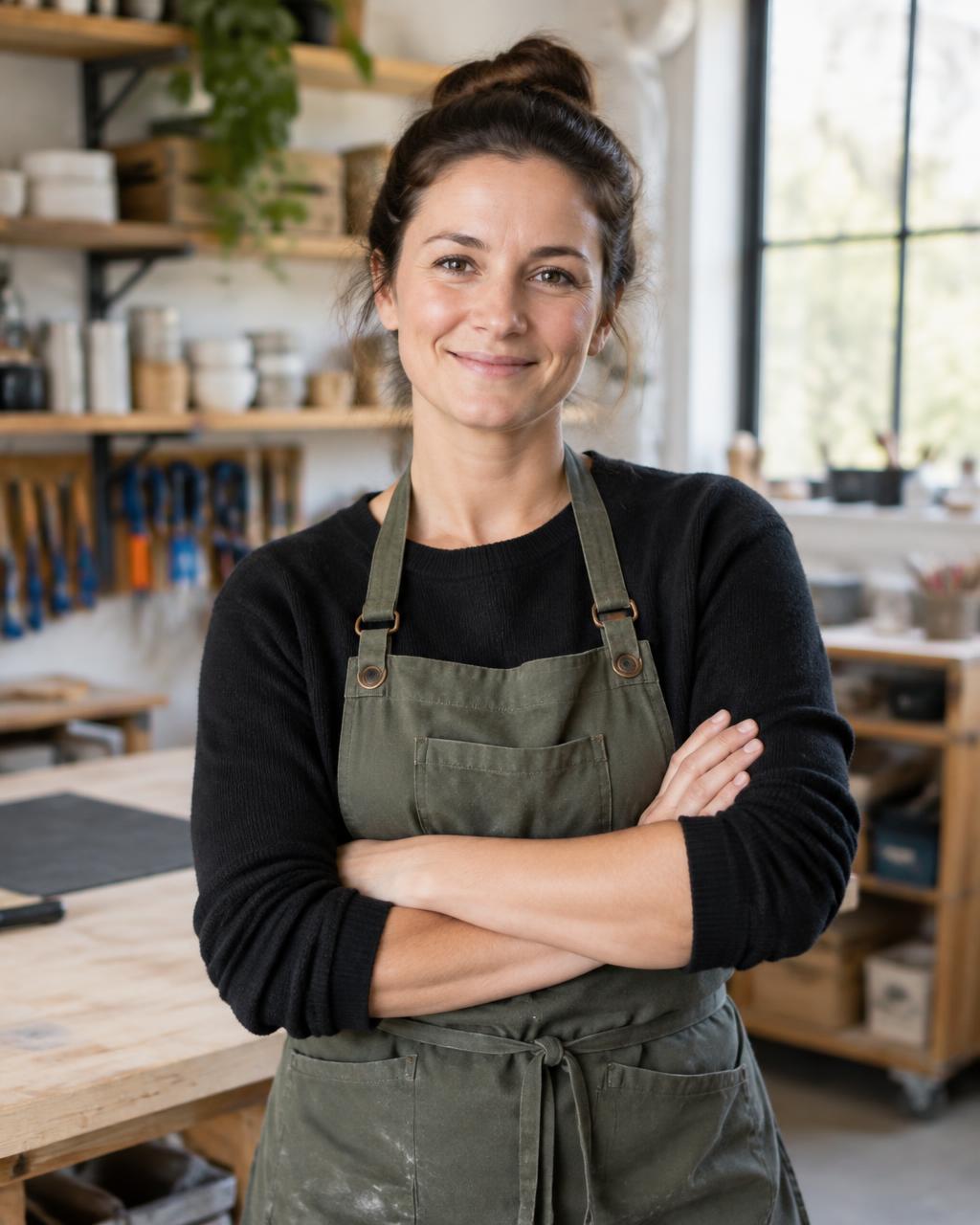 Portrait of a local business owner in their workshop